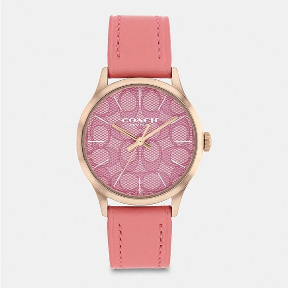 NEW IN BOX COACH 32mm RUBY WATCH WITH SIGNATURE FACE - Picture 1 of 16